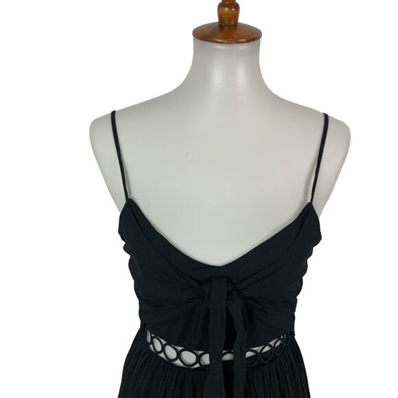 Perfectly Priscilla Maxi Dress Small Black Hi Low NWT Formal Evening - Picture 2 of 9